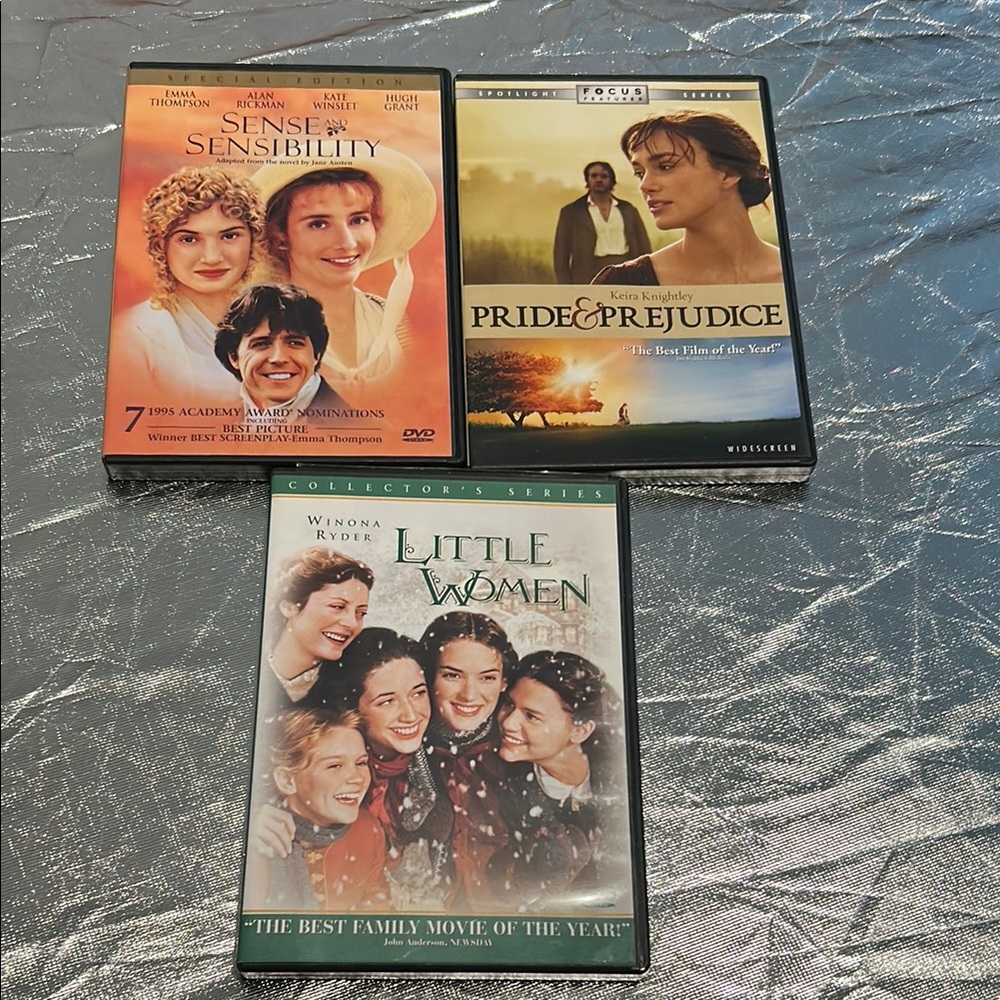 Sense and Sensibility, Pride & Prejudice, Little Women DVD Set